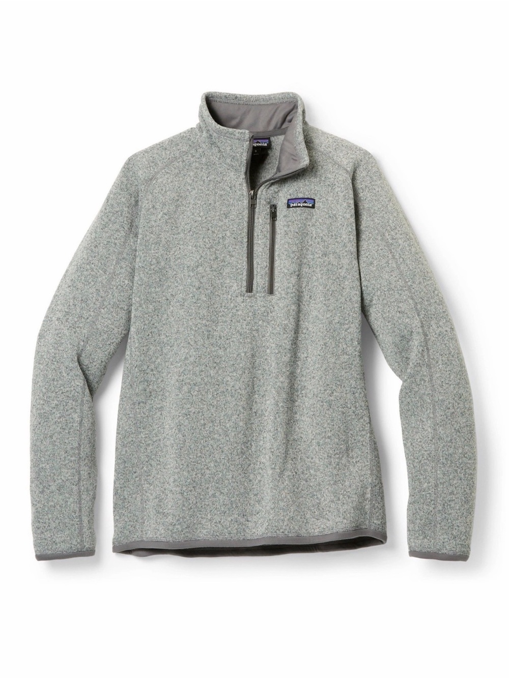 Patagonia Light Gray Quarter-Zip Fleece Pullover XL